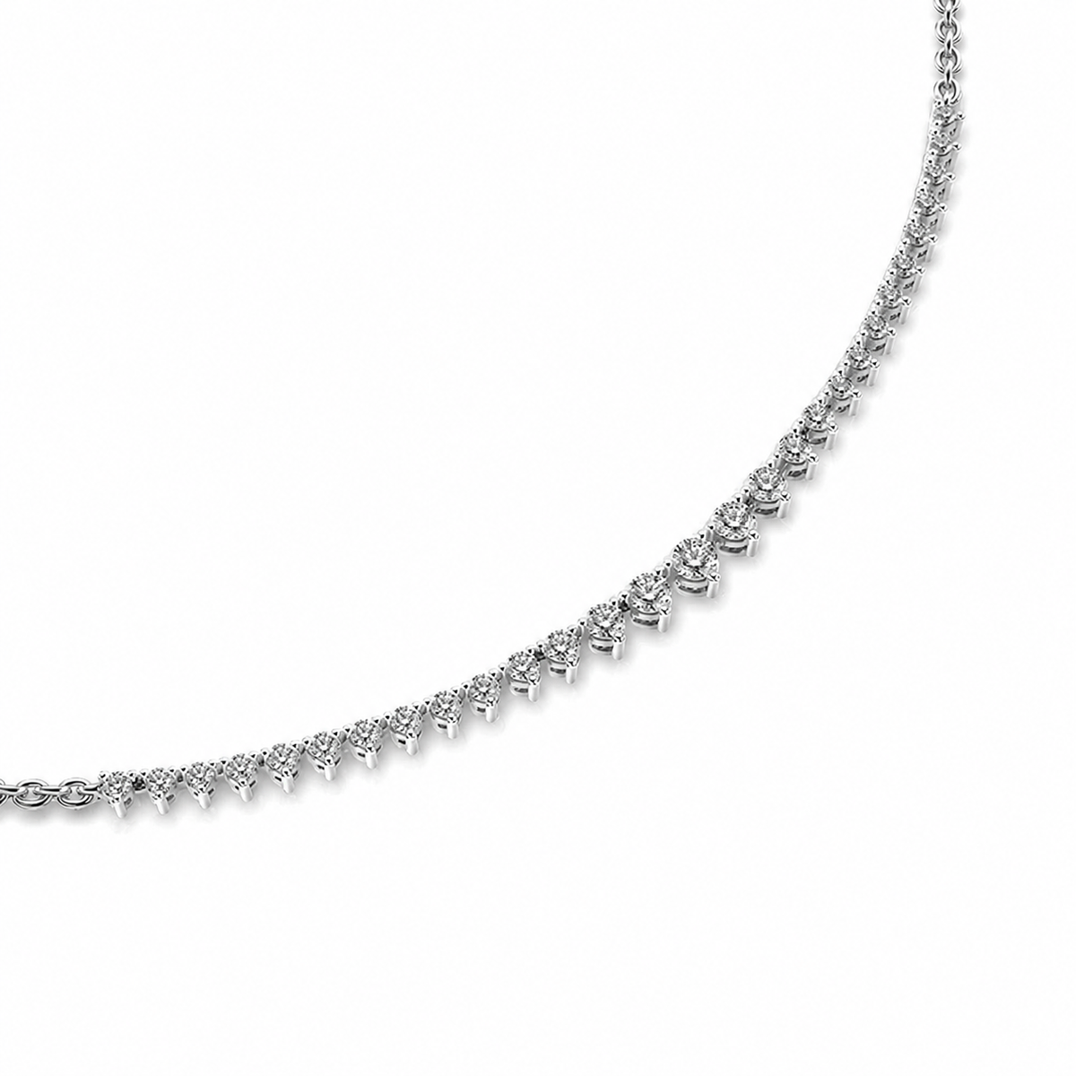 Queens Diamond Cluster Necklace For Women
