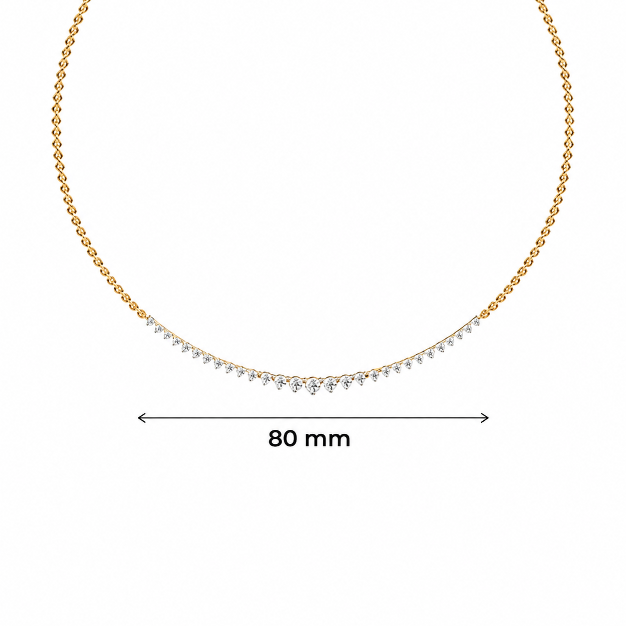Graduated Line Diamond Necklace