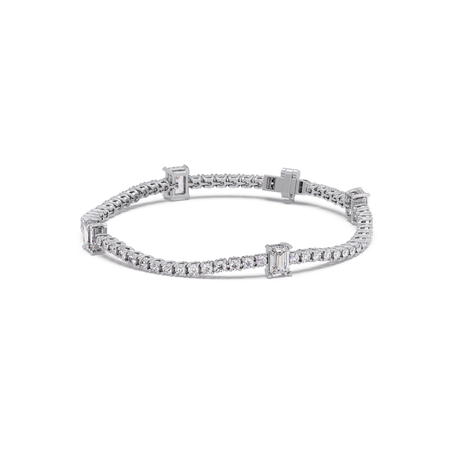4.86 ct Stellar Radiant Diamond Tennis Bracelet