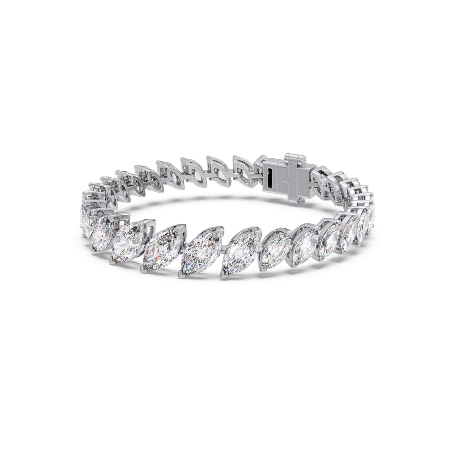 11.09 ct Graduating Marquise Diamond Tennis Bracelet