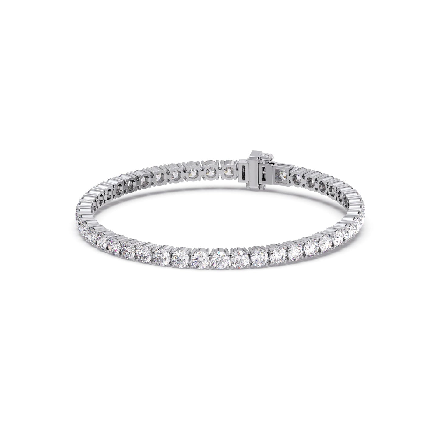 9.01 ct Elevated Round Diamond Tennis Bracelet
