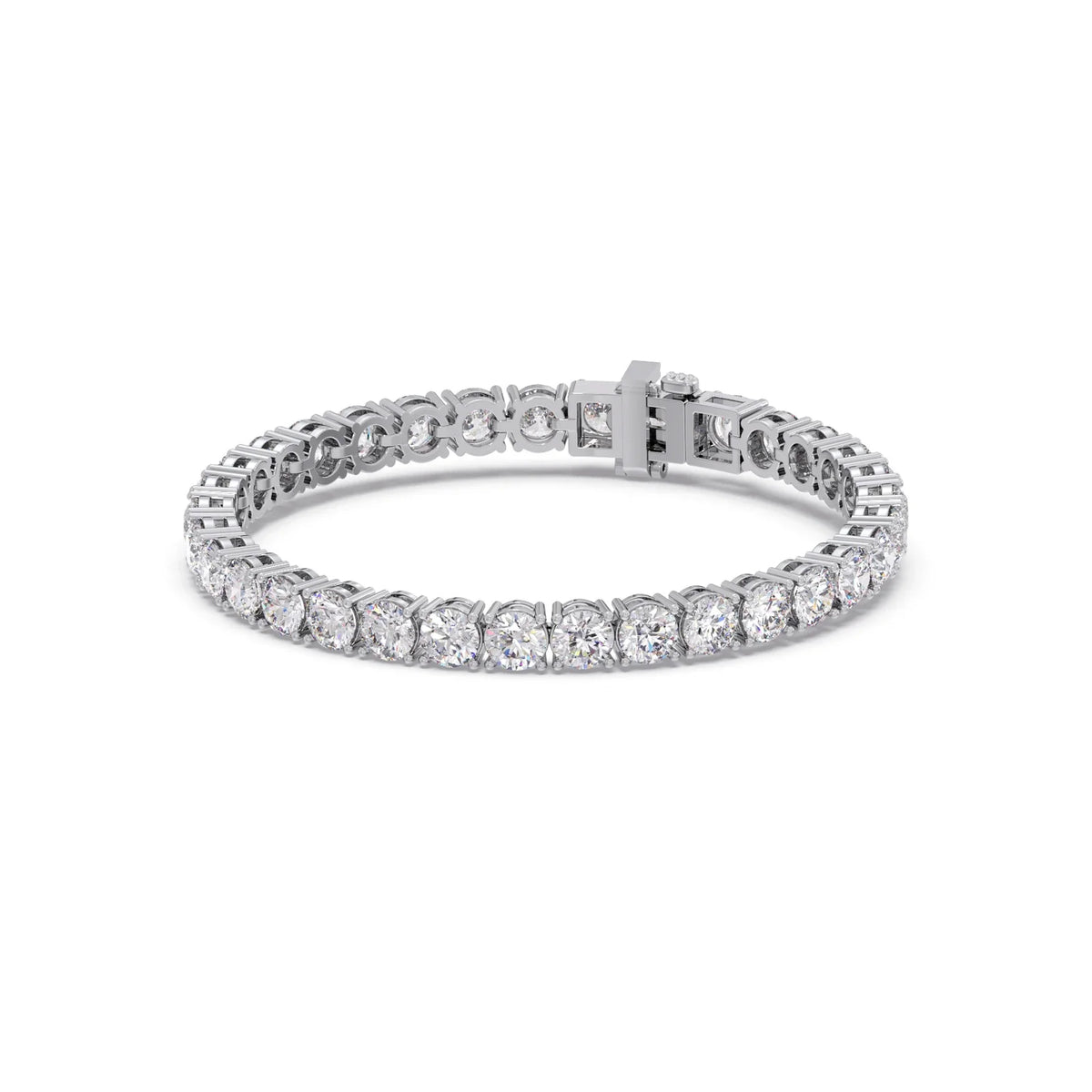 10.92 ct Luminous Round Diamond Tennis Bracelets