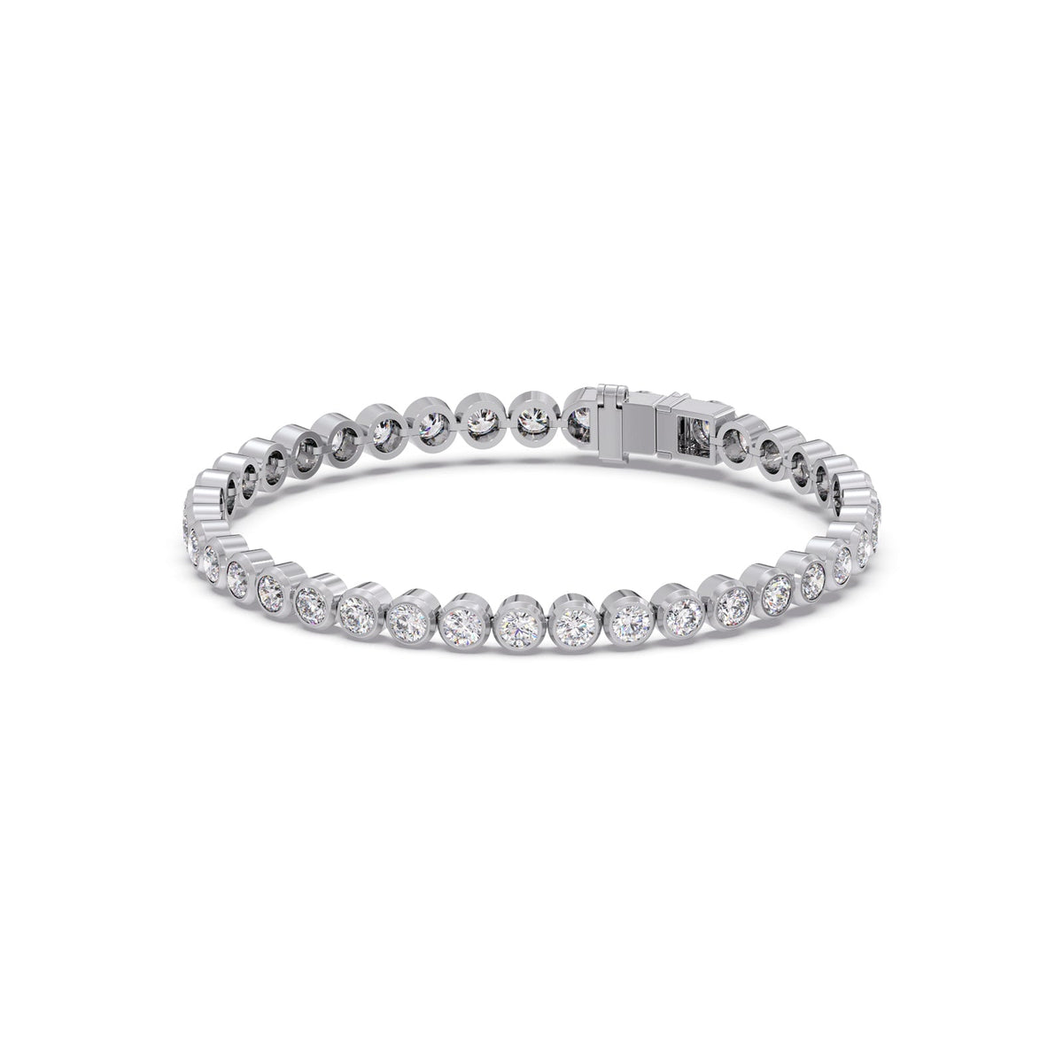 6.25 ct Bezel Round Diamond Tennis Bracelet