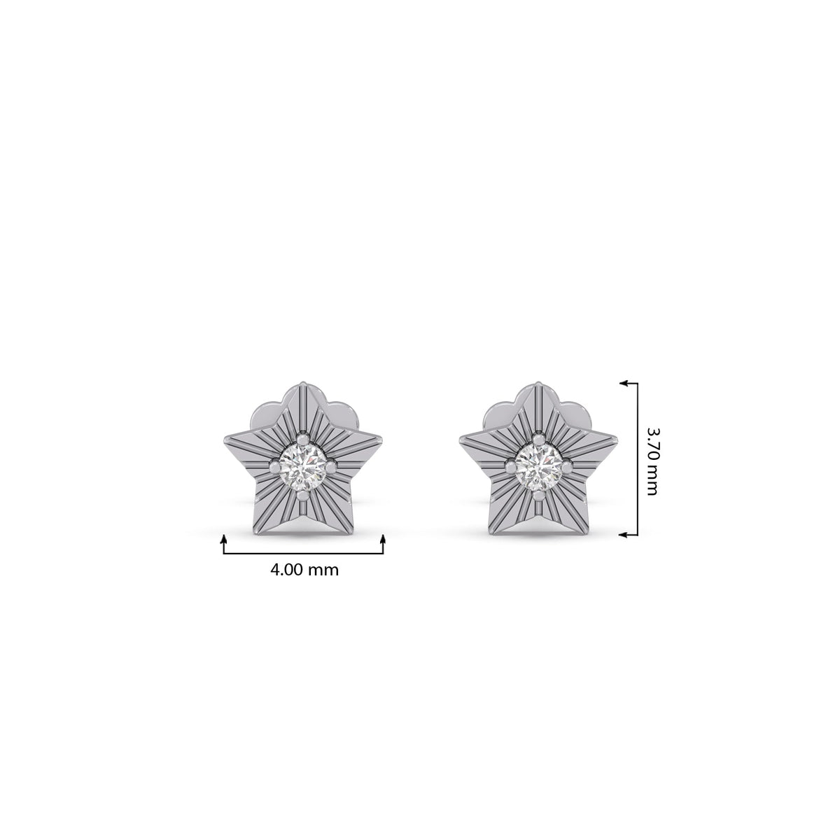Star Round Diamond Earrings