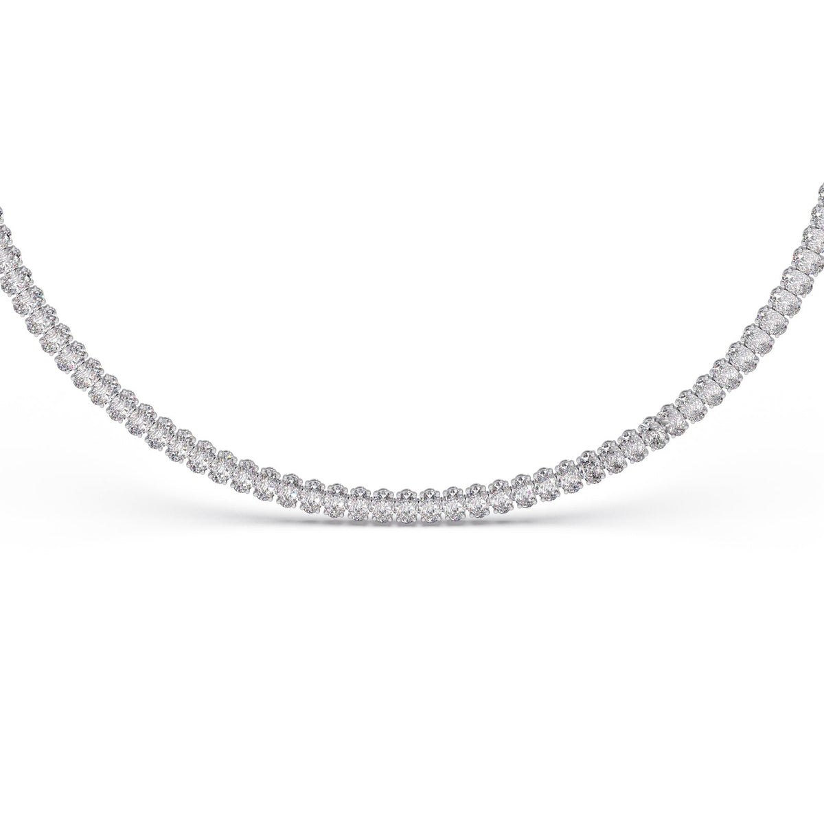 10.62 ct Timeless Oval Diamond Tennis Necklace