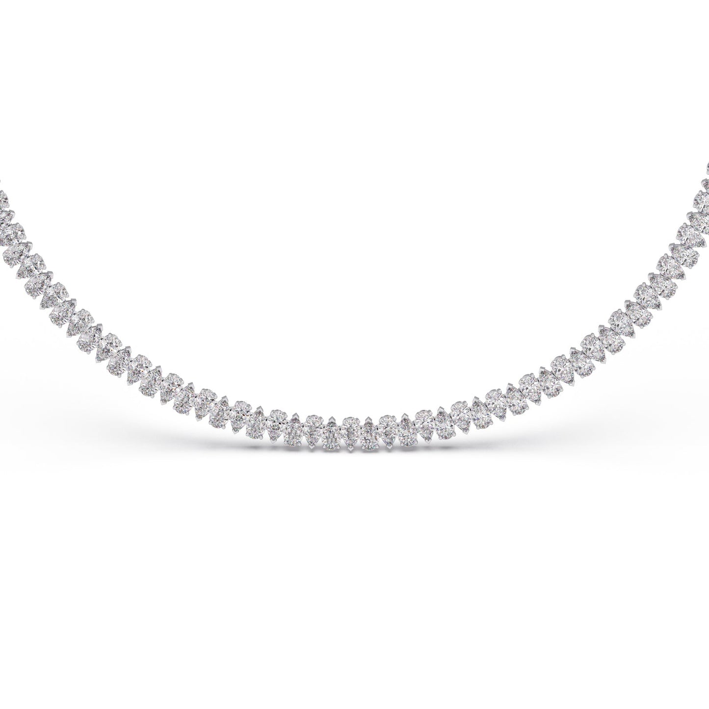 10.8 ct Ethereal Pear Diamond Tennis Necklace
