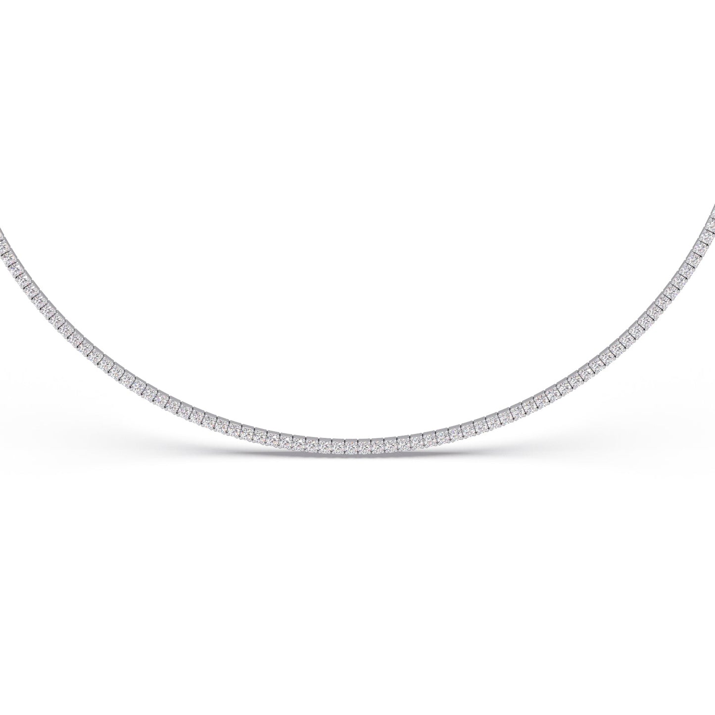 5.67 ct Dazzling Round Diamond Tennis Necklace