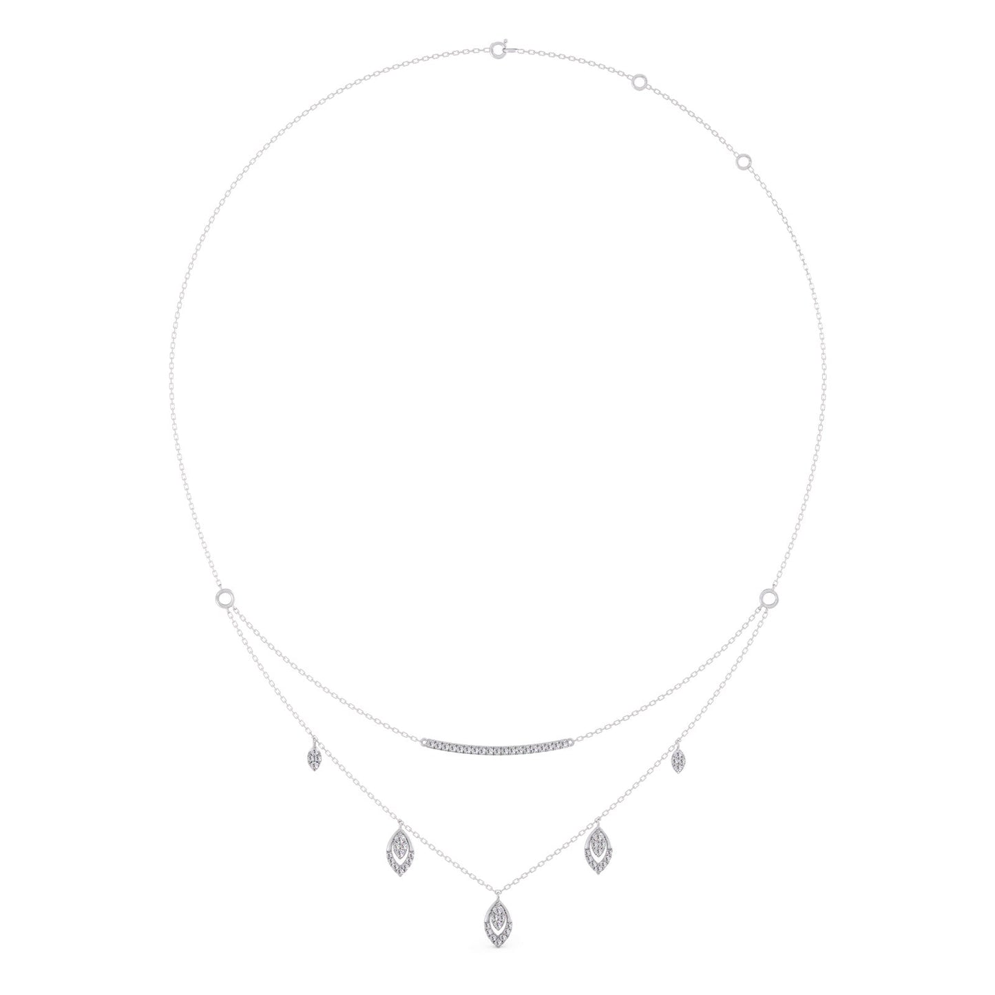 Double-Layer Round Diamond Necklace