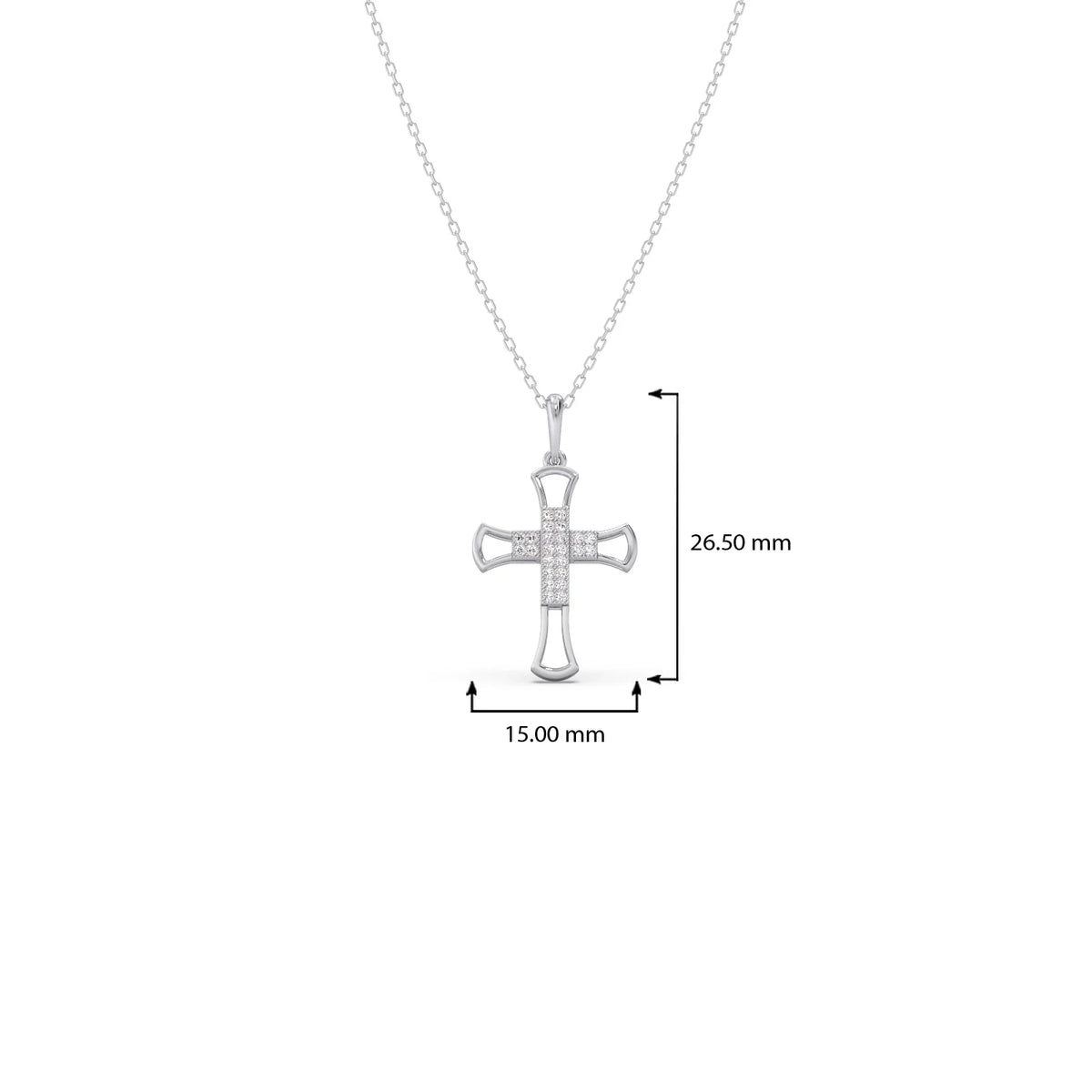 Dainty Diamond Cross Pendant