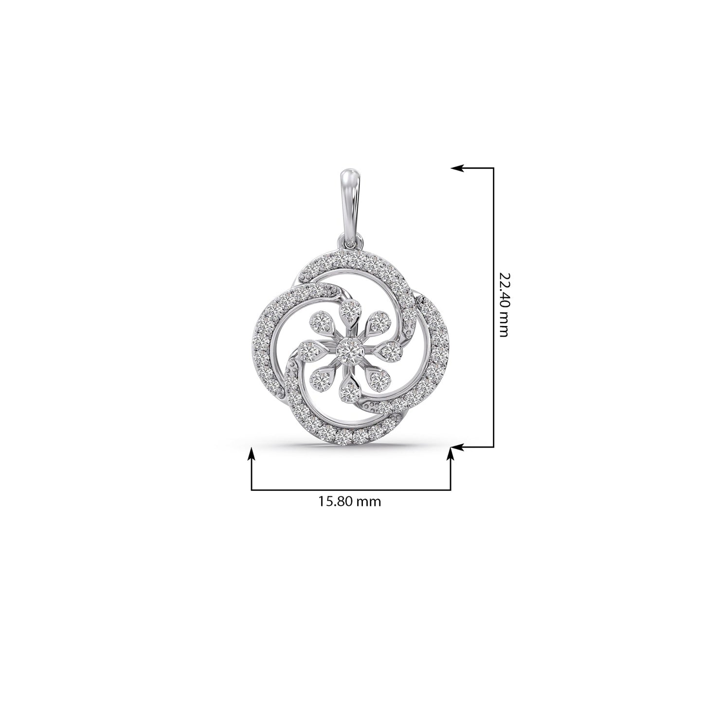Shimmering Bloom Diamond Pendant