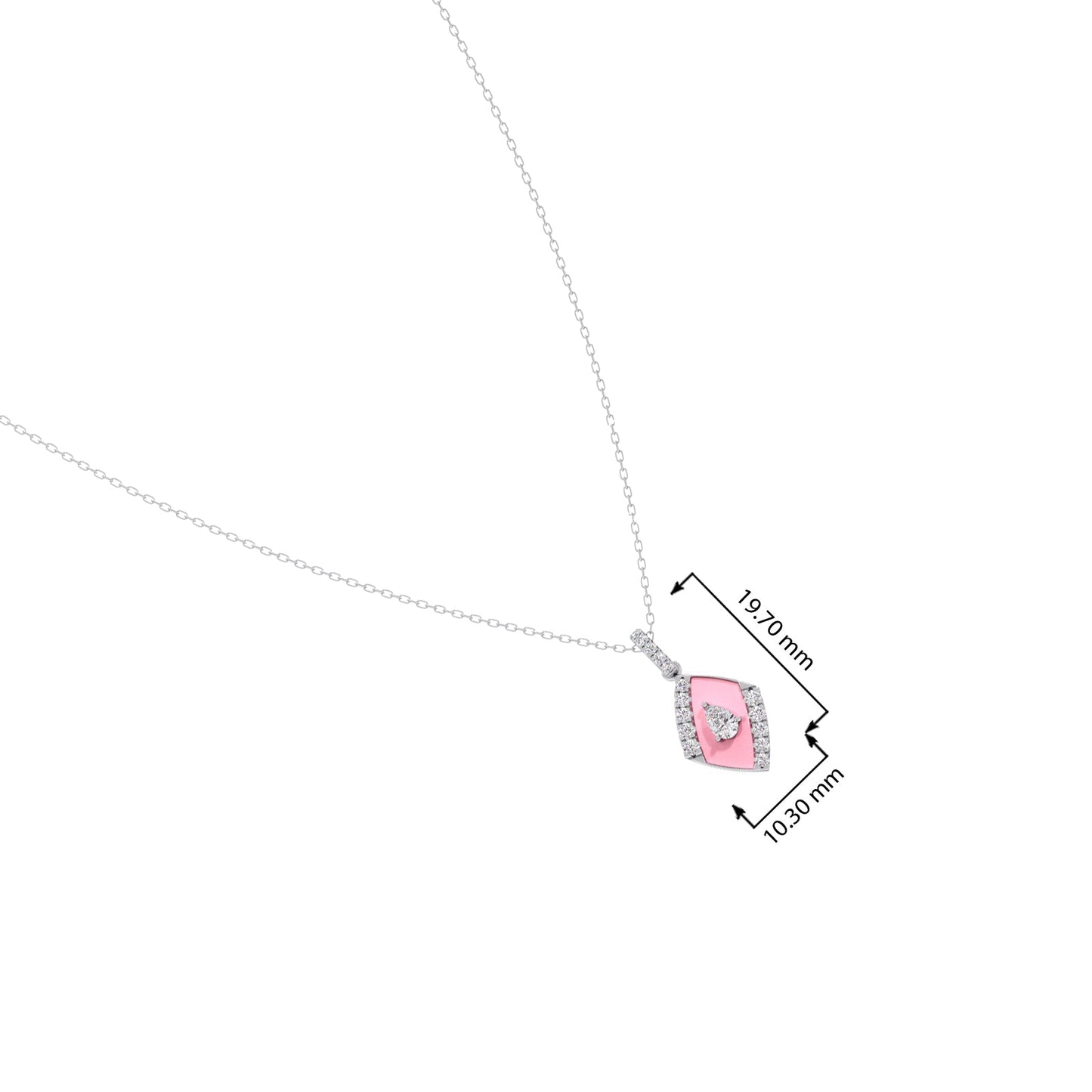 Cotton Candy Diamond Kite Pendant