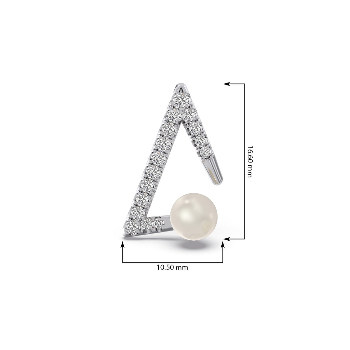 Chevron Pearls Diamond Pendant