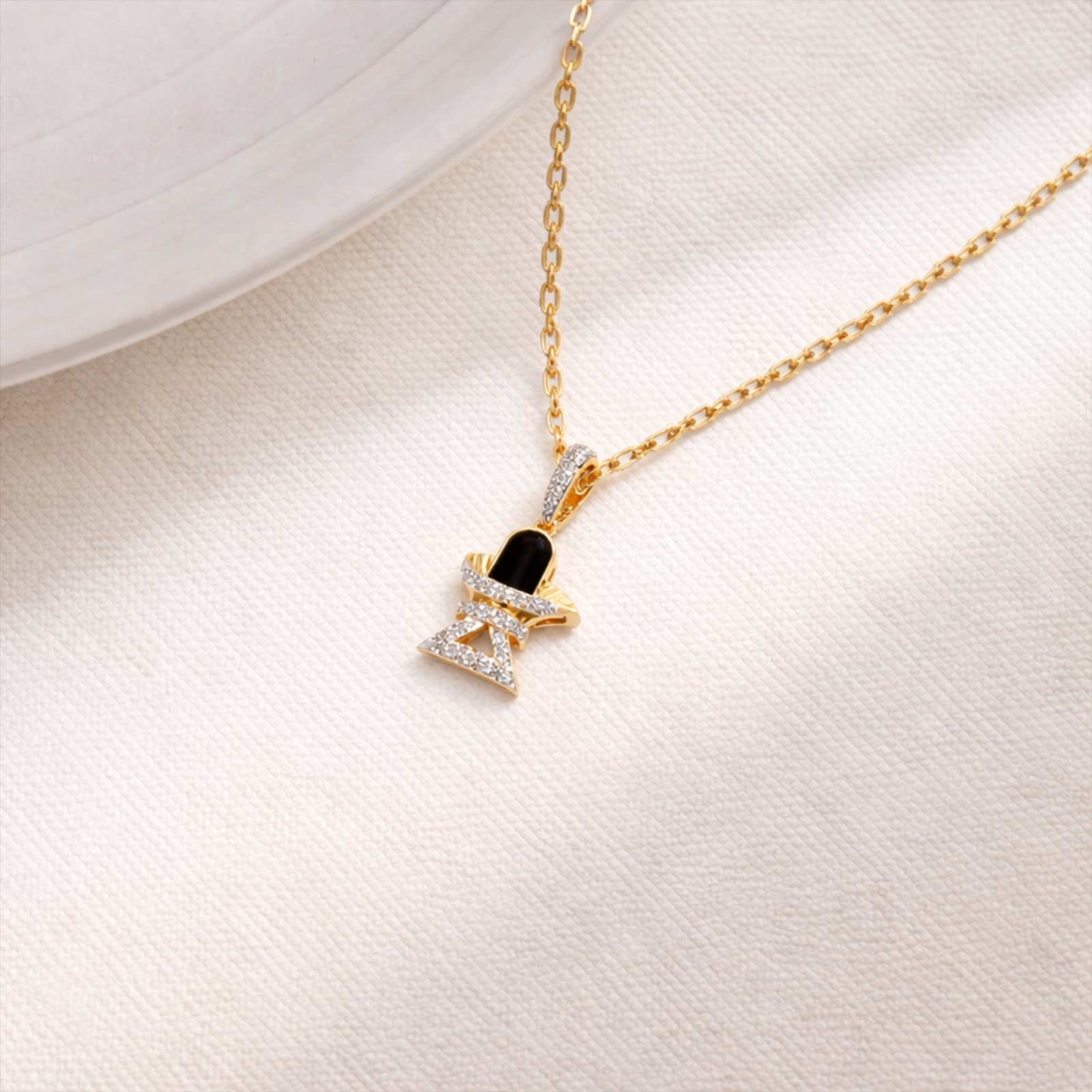 Sacred Shivlingam Diamond Pendant