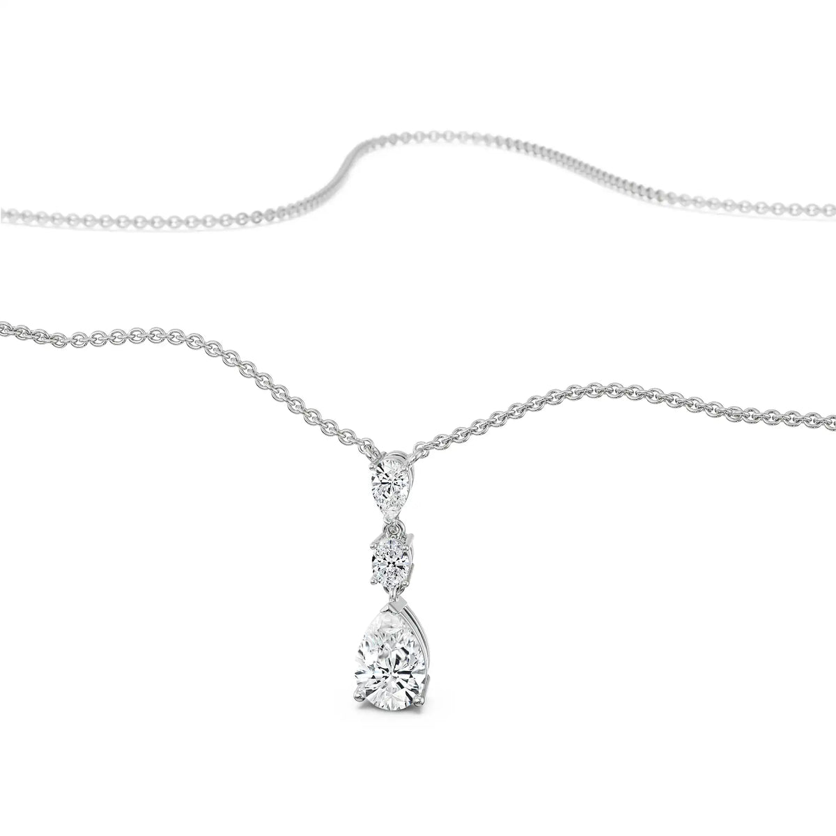 Pear Teardrop Lab Grown Diamond Necklace