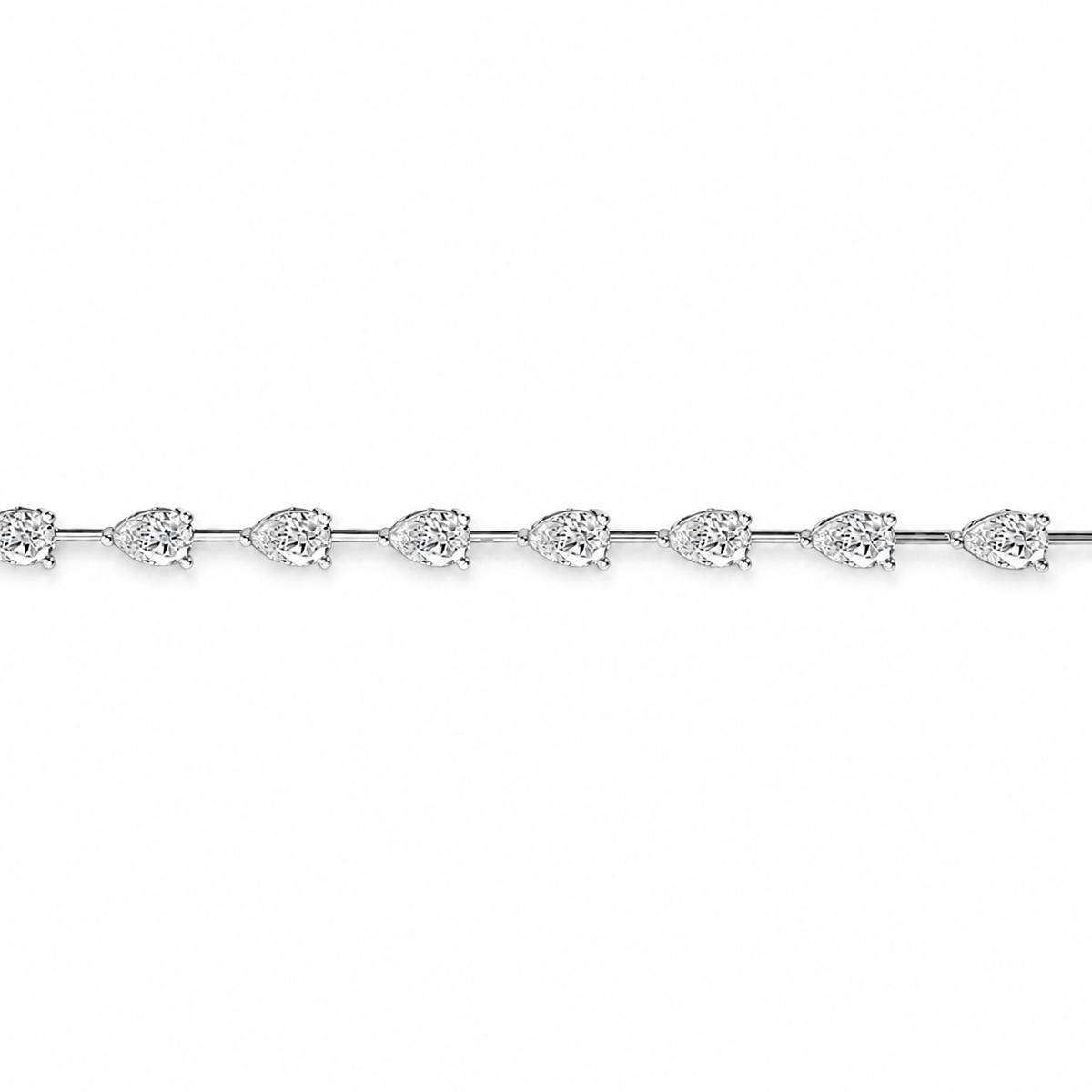 East West Pear Shaped Tennis Bracelet