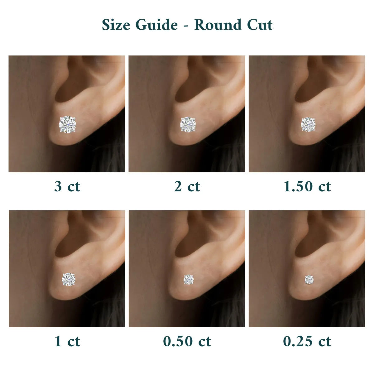 Round Shape Diamond Bow Stud