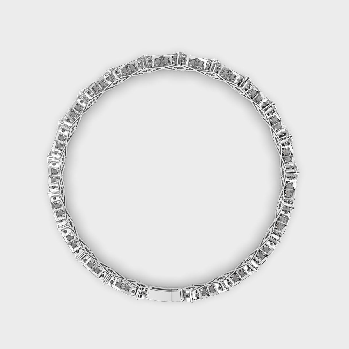 Cross And Nought Diamond Bracelet
