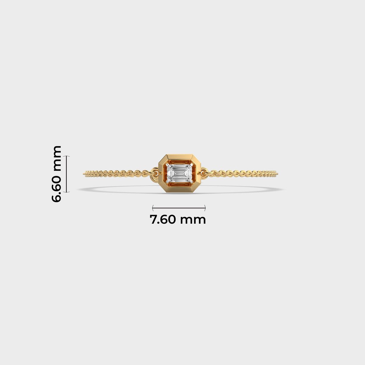 Bezel Emerald Diamond Bracelet