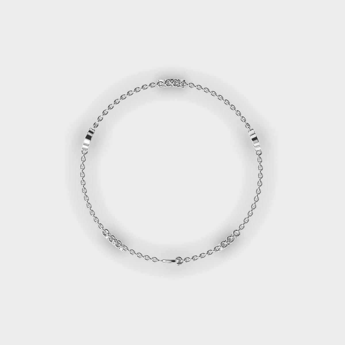 Cubic Clover Diamond Bracelet