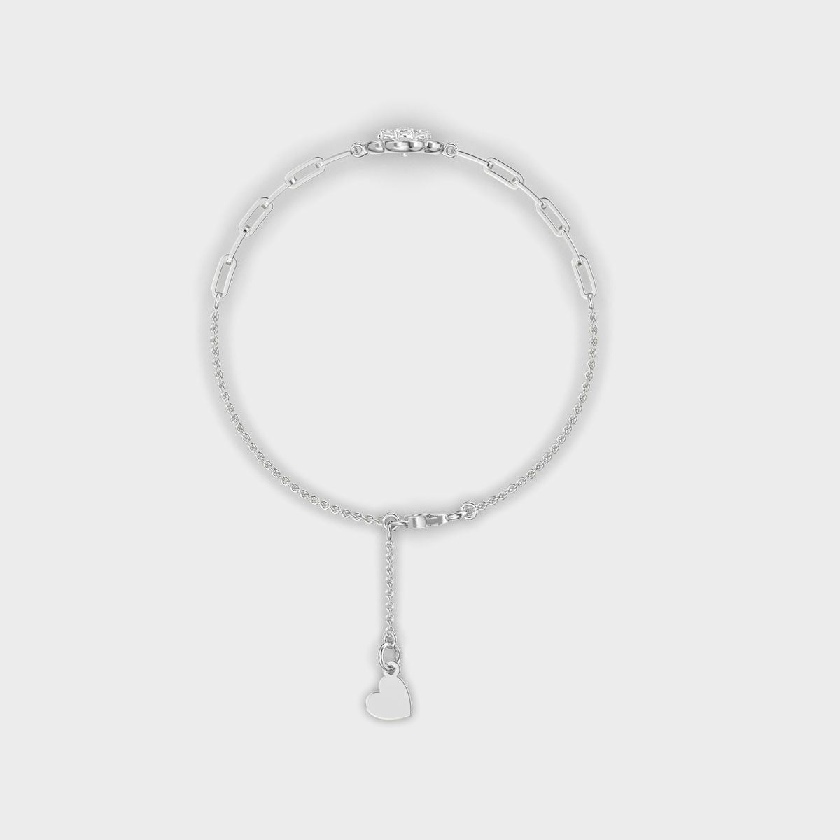 Clover Chain Linked Diamond Bracelet