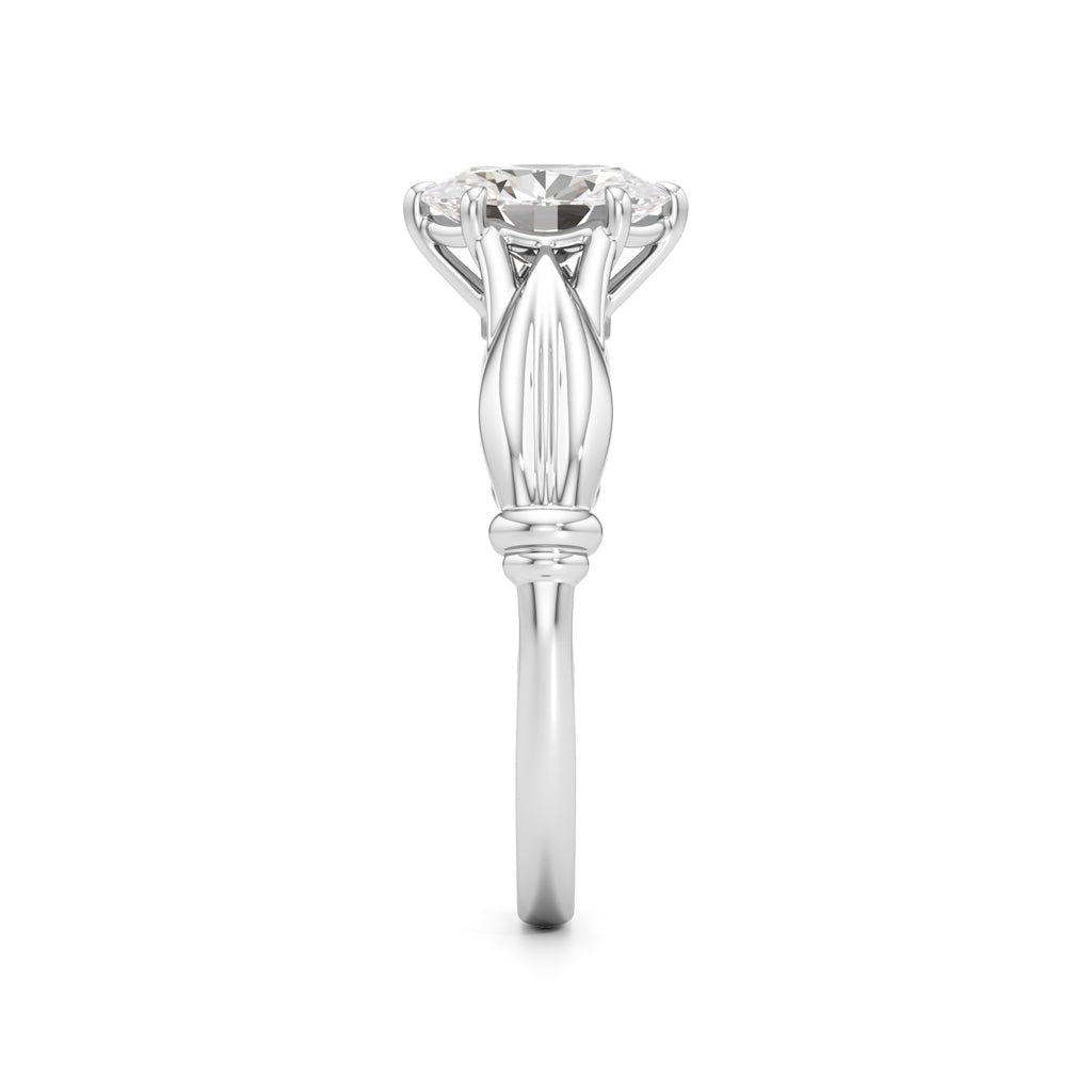 Aurora Bloom Solitaire Ring