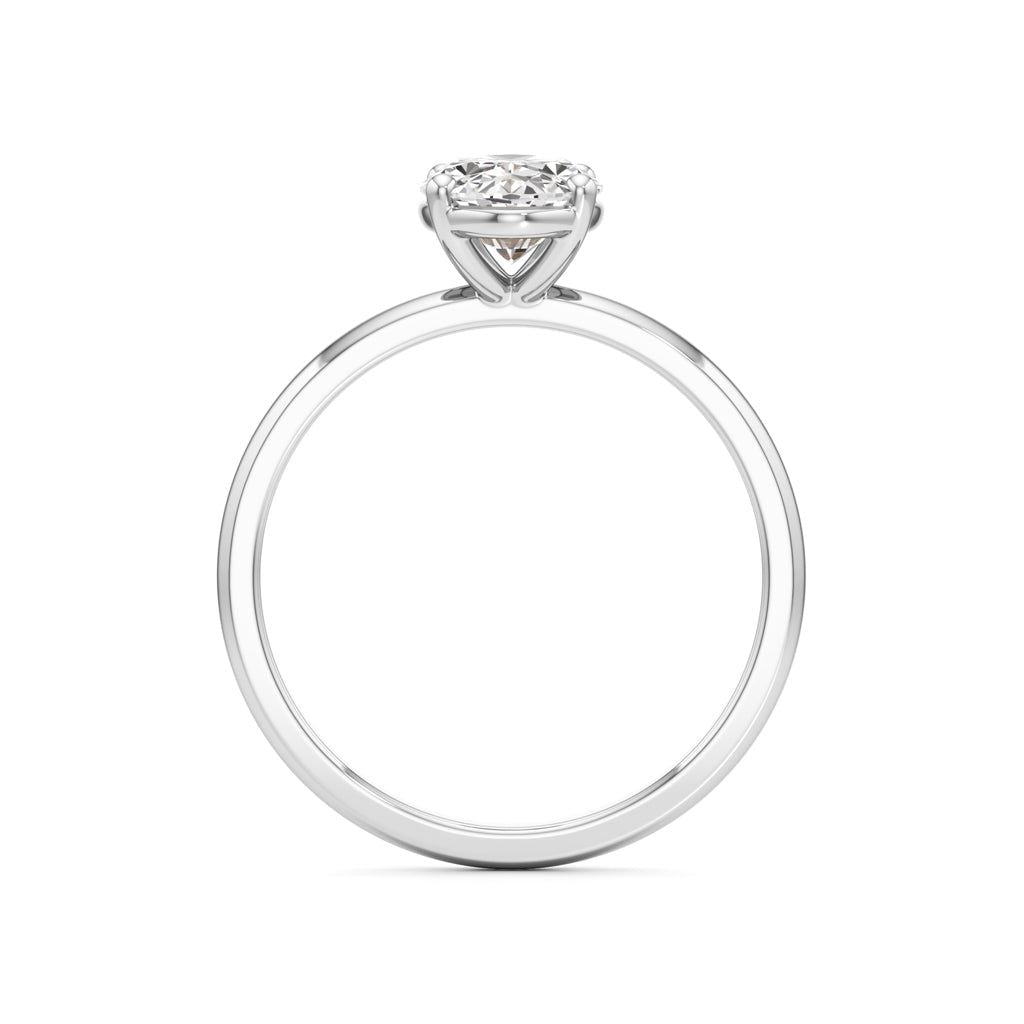 Classic Oval Diamond Solitaire Ring