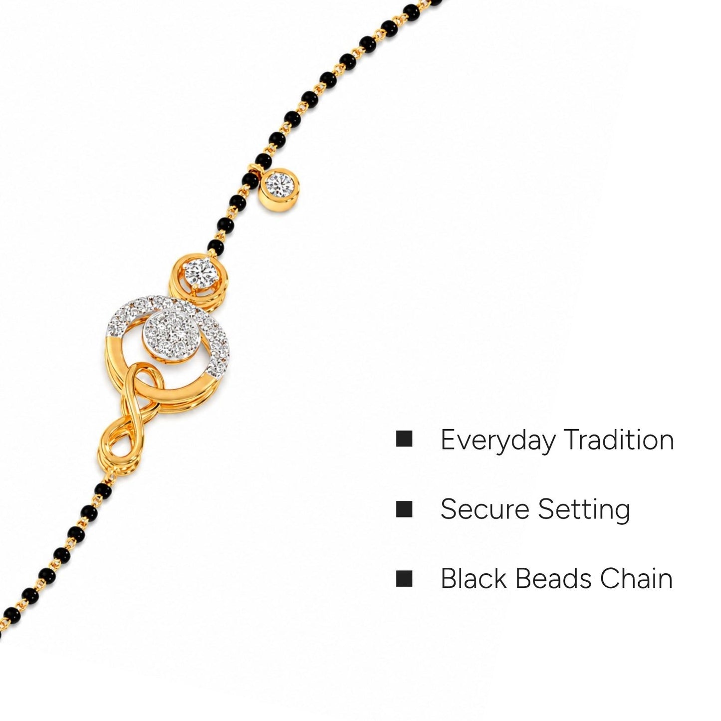 Ananta Cluster Diamond Mangalsutra Bracelet