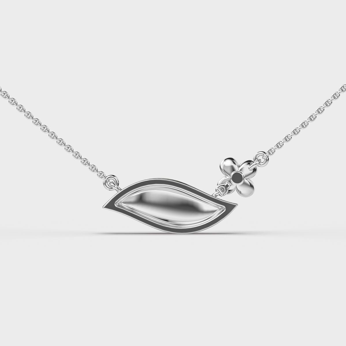 Linear Curve Diamond Cluster Necklace
