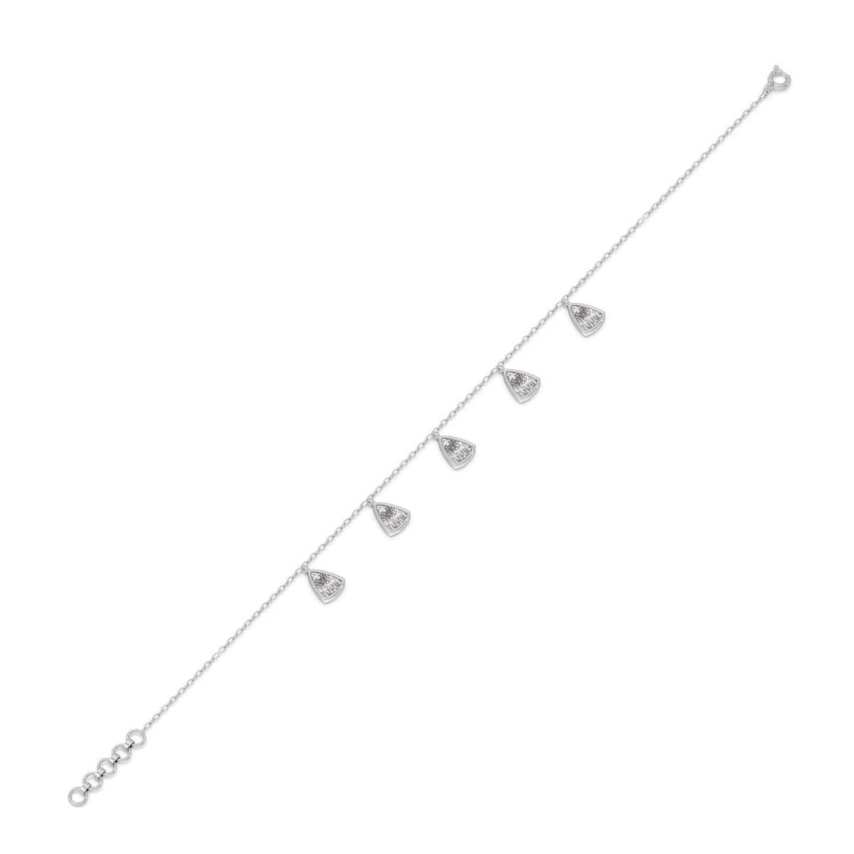 Curved Trillion Chain Bracelet