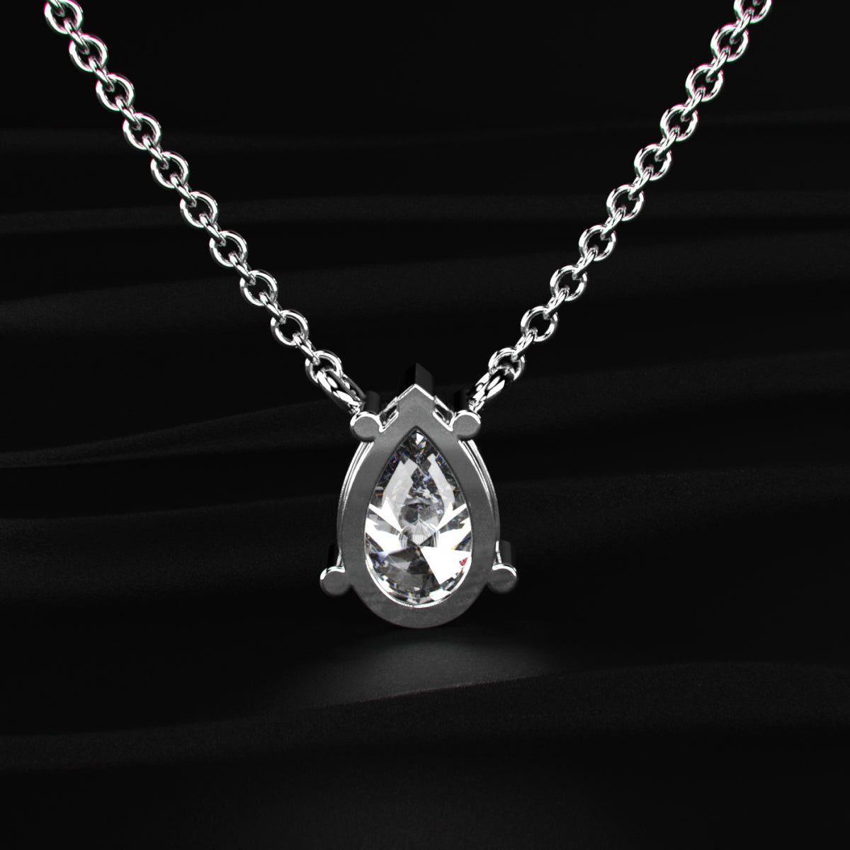 Pear-Shaped Solitaire Necklace