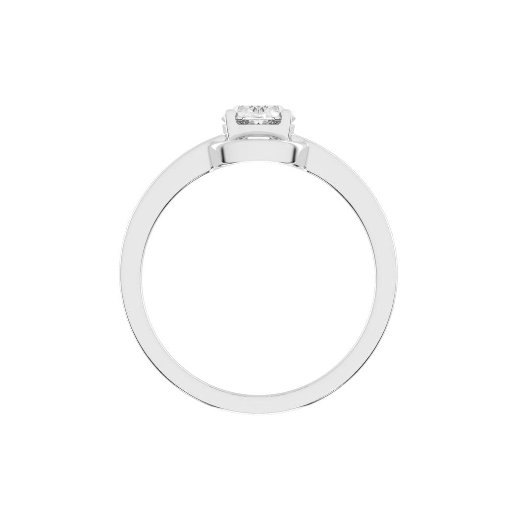 Diamaris Oval Cut Four Prong Solitaire Lab Diamond Ring