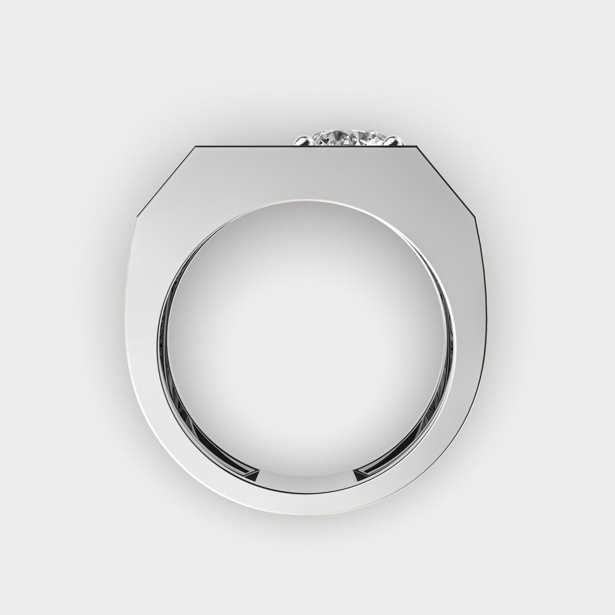 Chunky Diamond Band Ring - View 9
