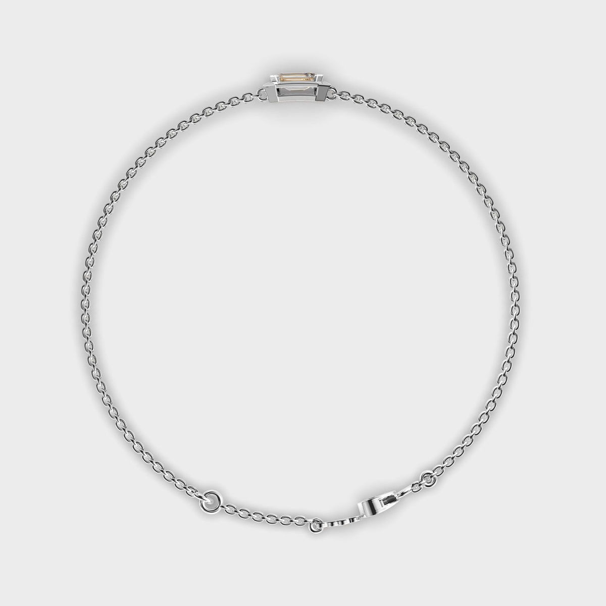 Minimal Everyday Emerald Diamond Bracelet