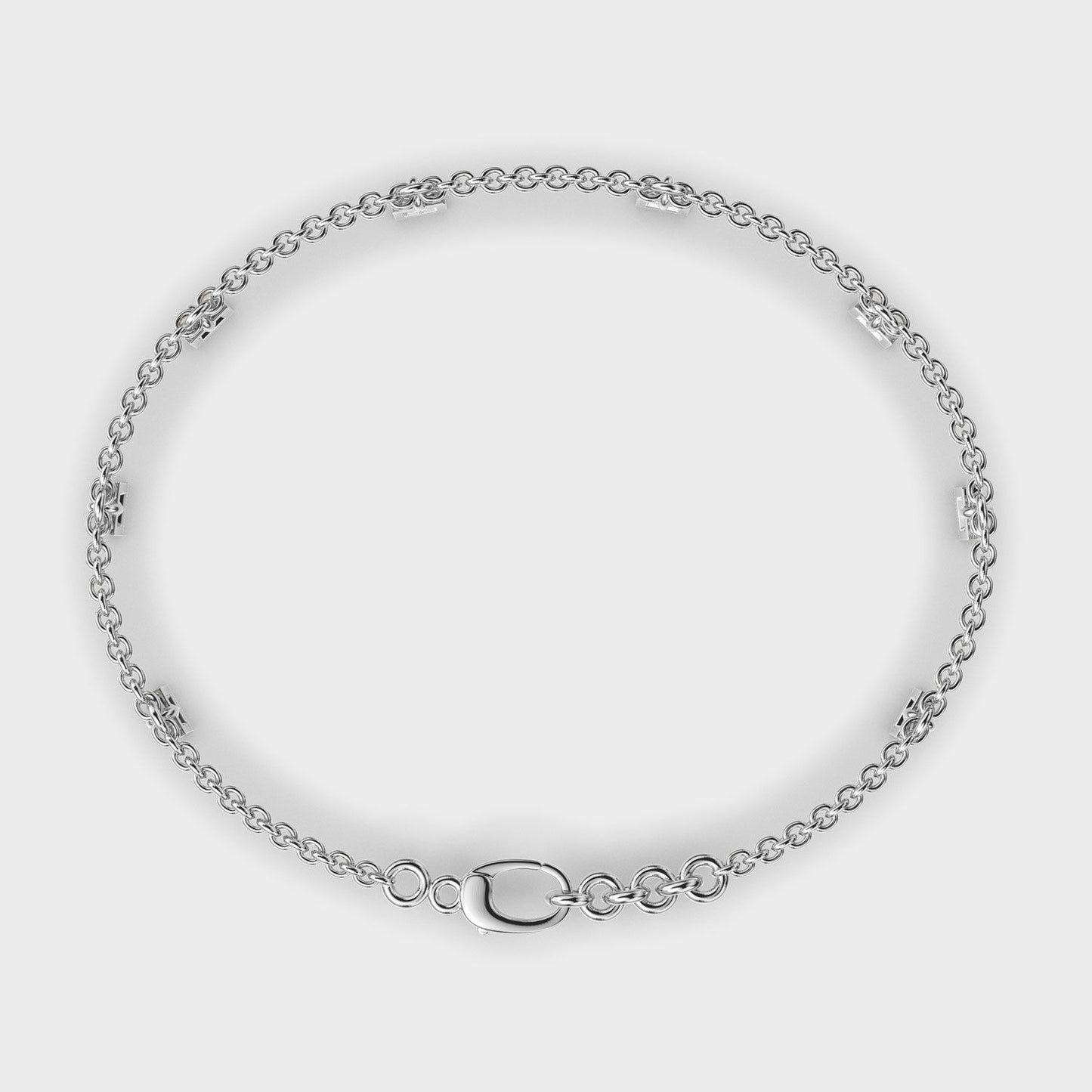 Delicate Poise Square Diamond Bracelet