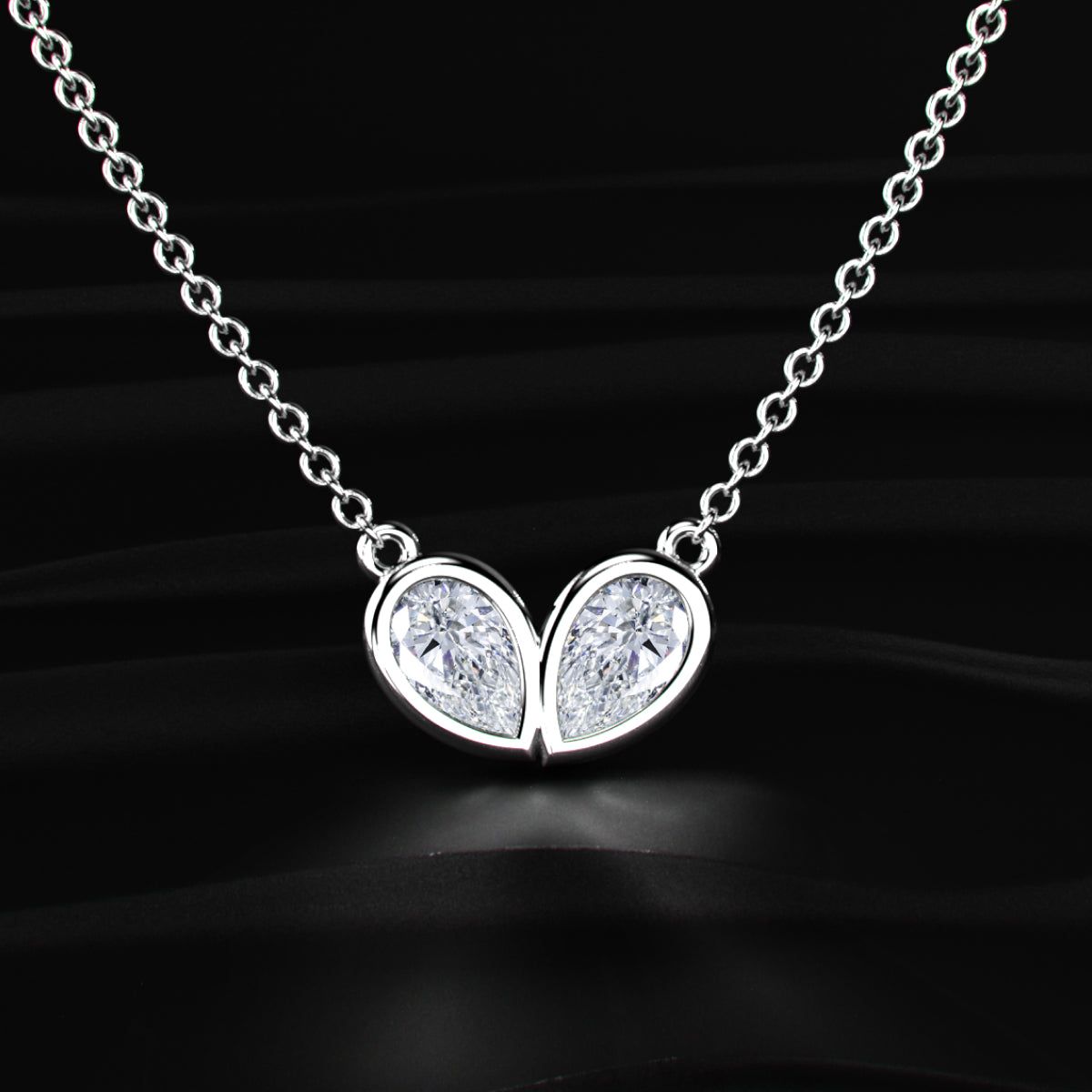 Pear Shape Diamond Necklace