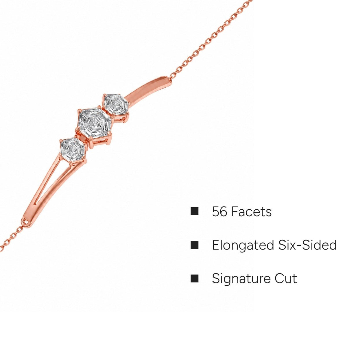 Hexa Trio Chain Bracelet