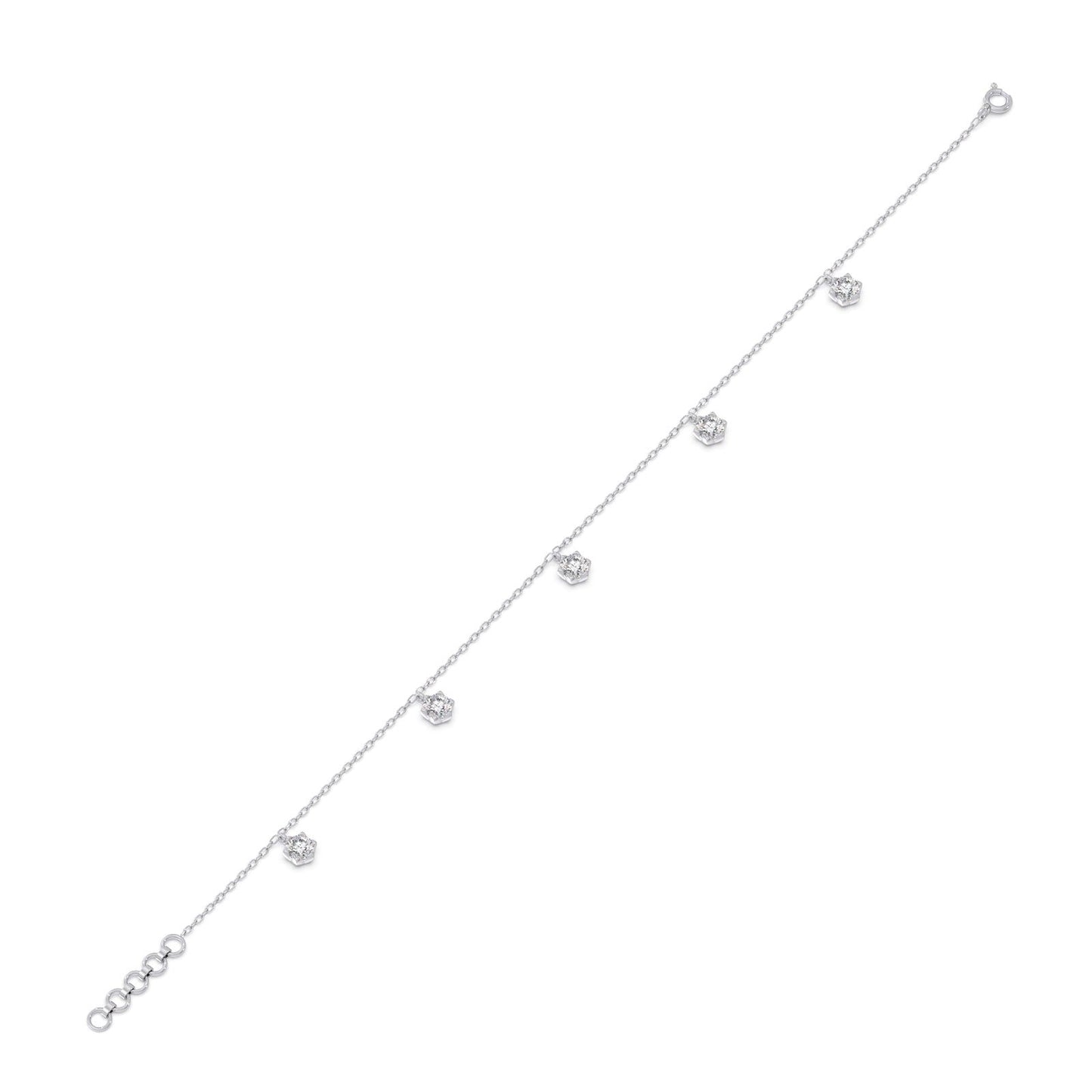 Classic Round Diamond Chain Bracelet