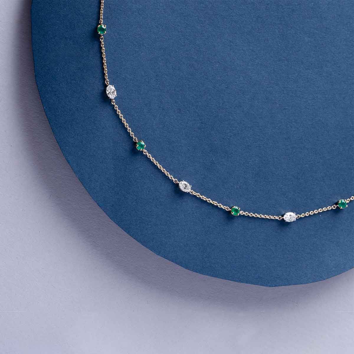 Solstice Cluster Diamond Necklace