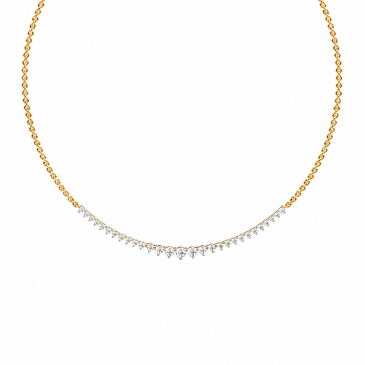 Graduated Line Diamond Necklace