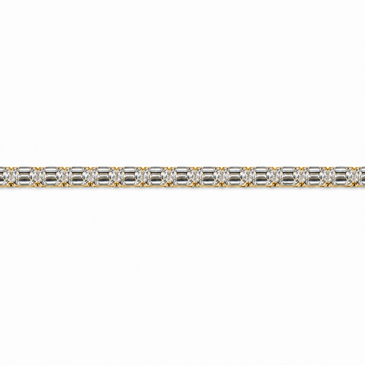 Emerald cut lab Diamond Tennis Bracelet