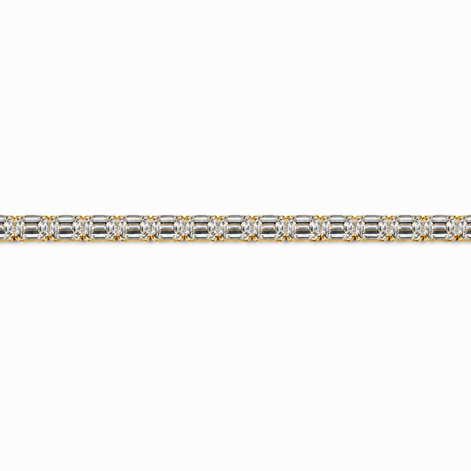 Emerald cut lab Diamond Tennis Bracelet