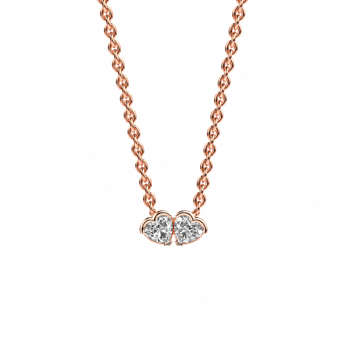 Heart Toi Et Moi Diamond Pendant (With Chain)