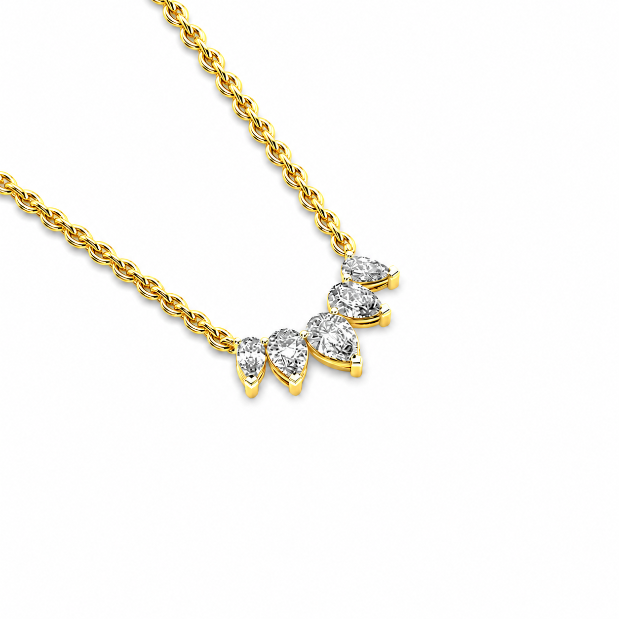 Erica Pear Shaped Diamond Necklace