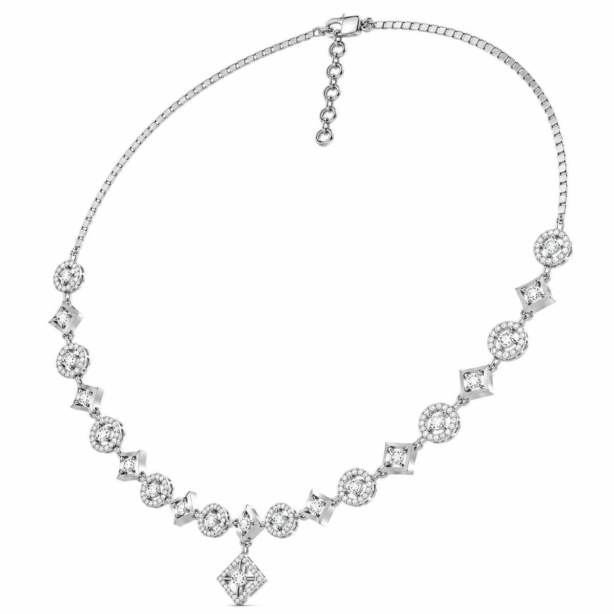 The Lorienne Round Diamond Necklace