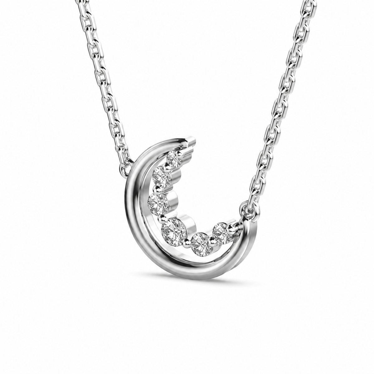Mystic Noctura Moon Diamond Necklace