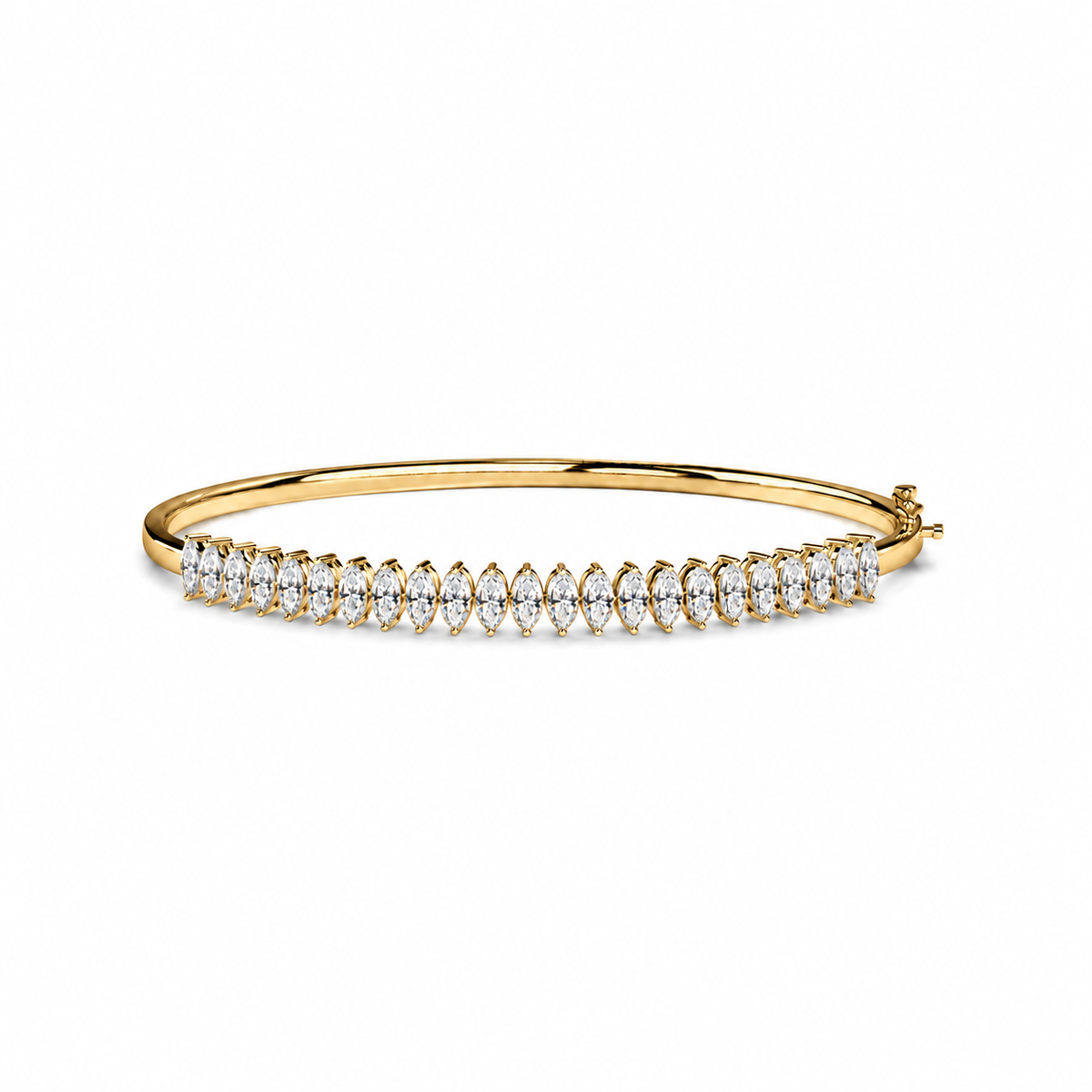 Marquise Lab Diamond Half Tennis Bangle bracelet