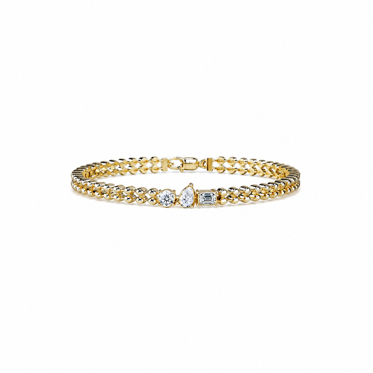 Multi Shape Diamond Trio Bracelet