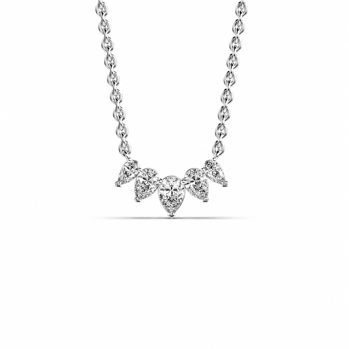 Erica Pear Shaped Diamond Necklace