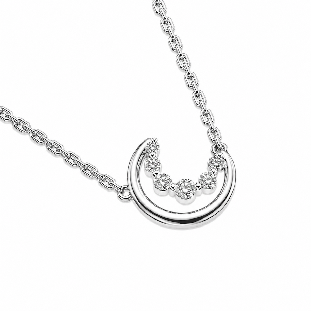 Mystic Noctura Moon Diamond Necklace