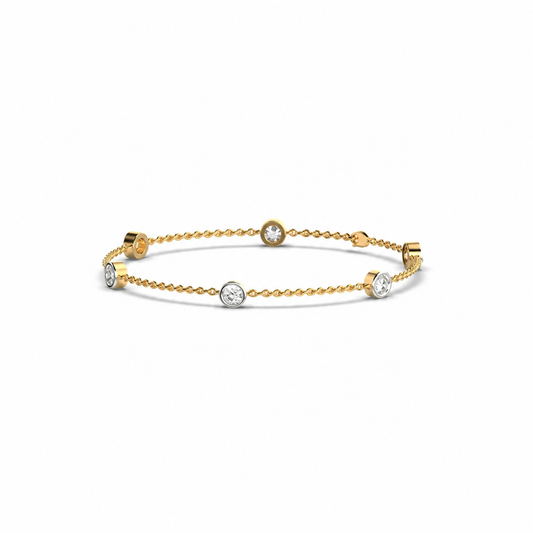 Minimal Celeste Round Diamond Bracelet